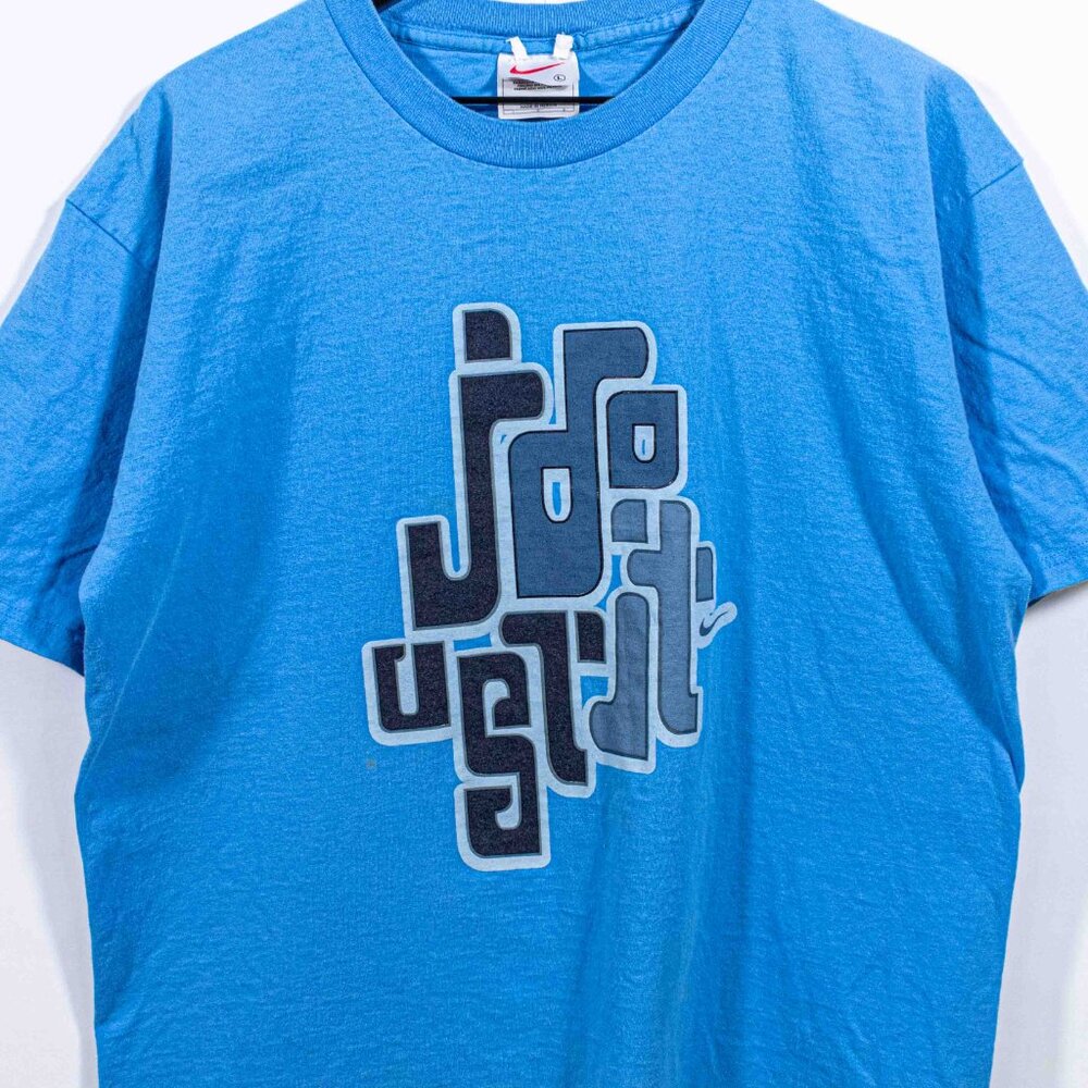 Nike Just Do It Abstract T-Shirt Large Y2K Streetwear Sports Skate